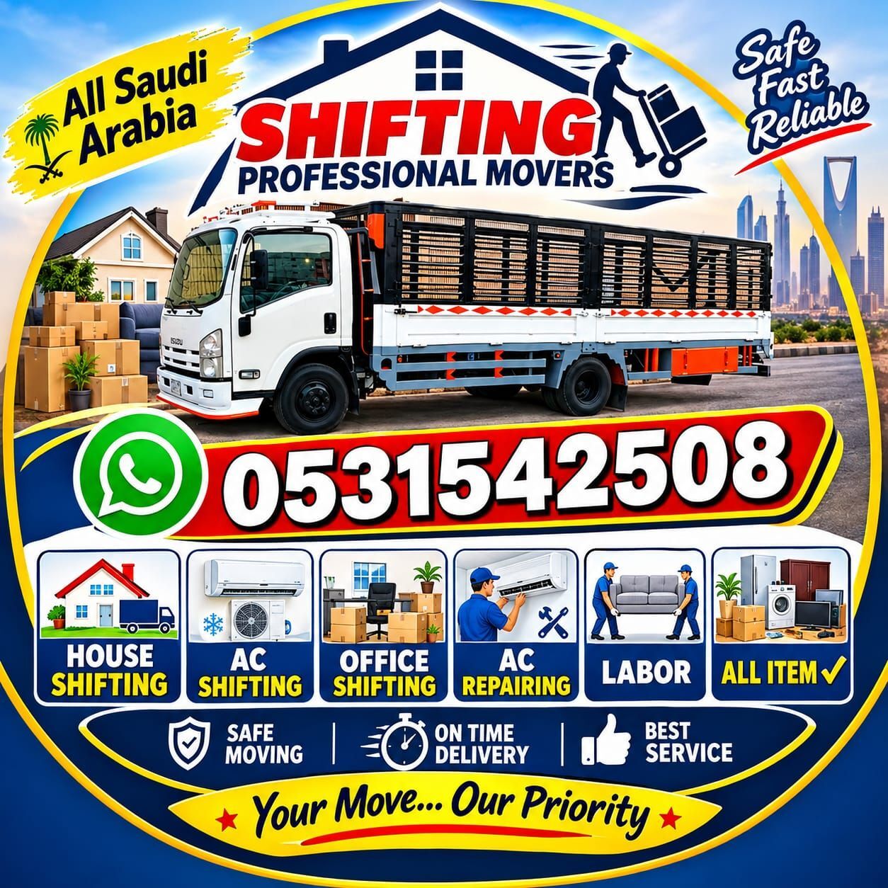 []162]‎MOVERS PACKERS HOUSE SHIFTING in Dammam