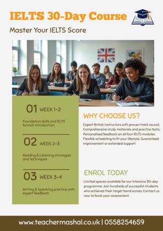 30-Day IELTS Preparation Course With The in Jubail
