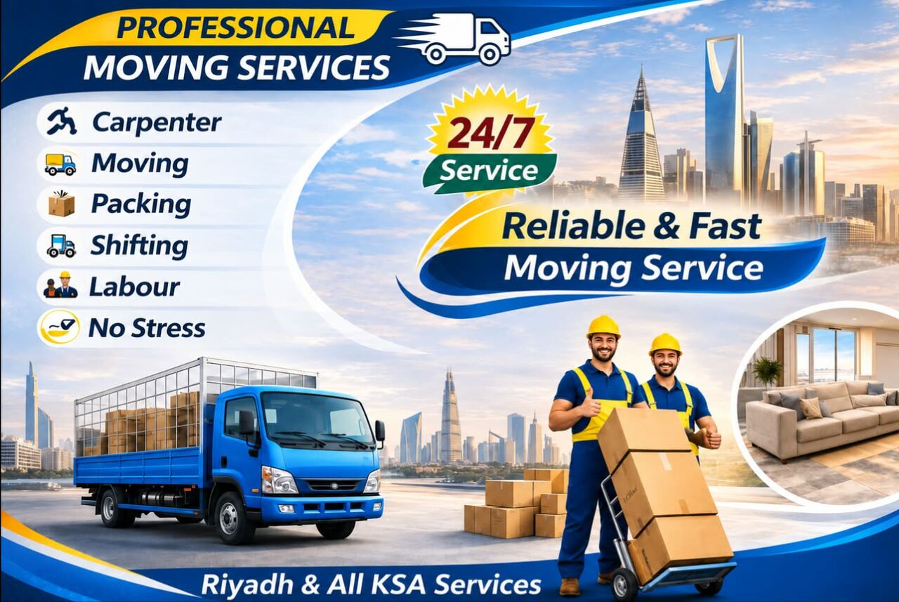€96 PROFESSIONAL HOME MOVERS & 5=PACKERS in Riyadh