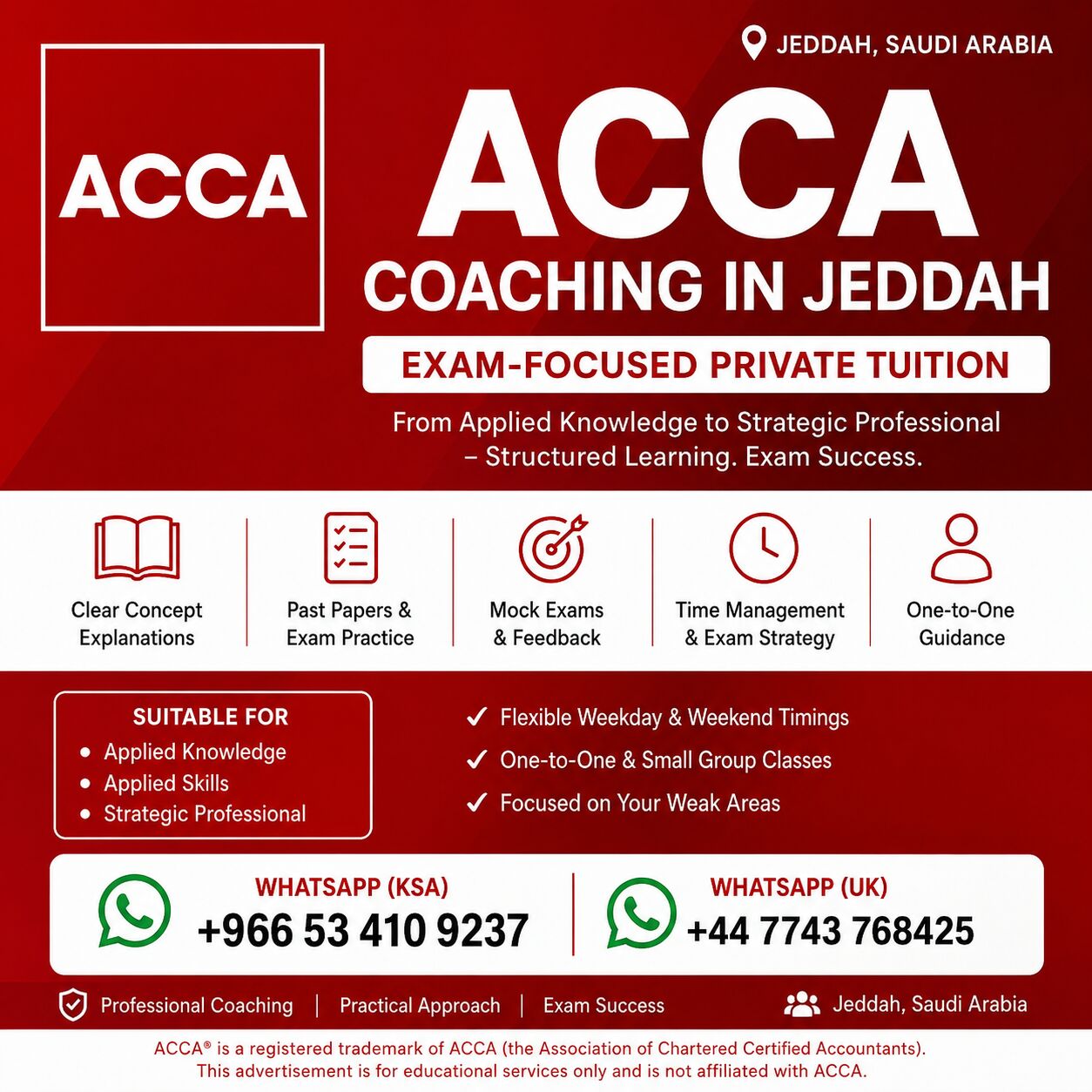 ACCA Classes | Applied Knowledge To in Mecca