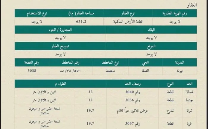 ارض تبوك حي الصفا