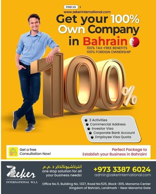 Bahrain Company Formation 100% in Jeddah