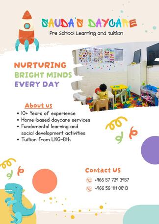 DAYCARE & TUTION ALL AGES DAYCAR & LKG- in Riyadh