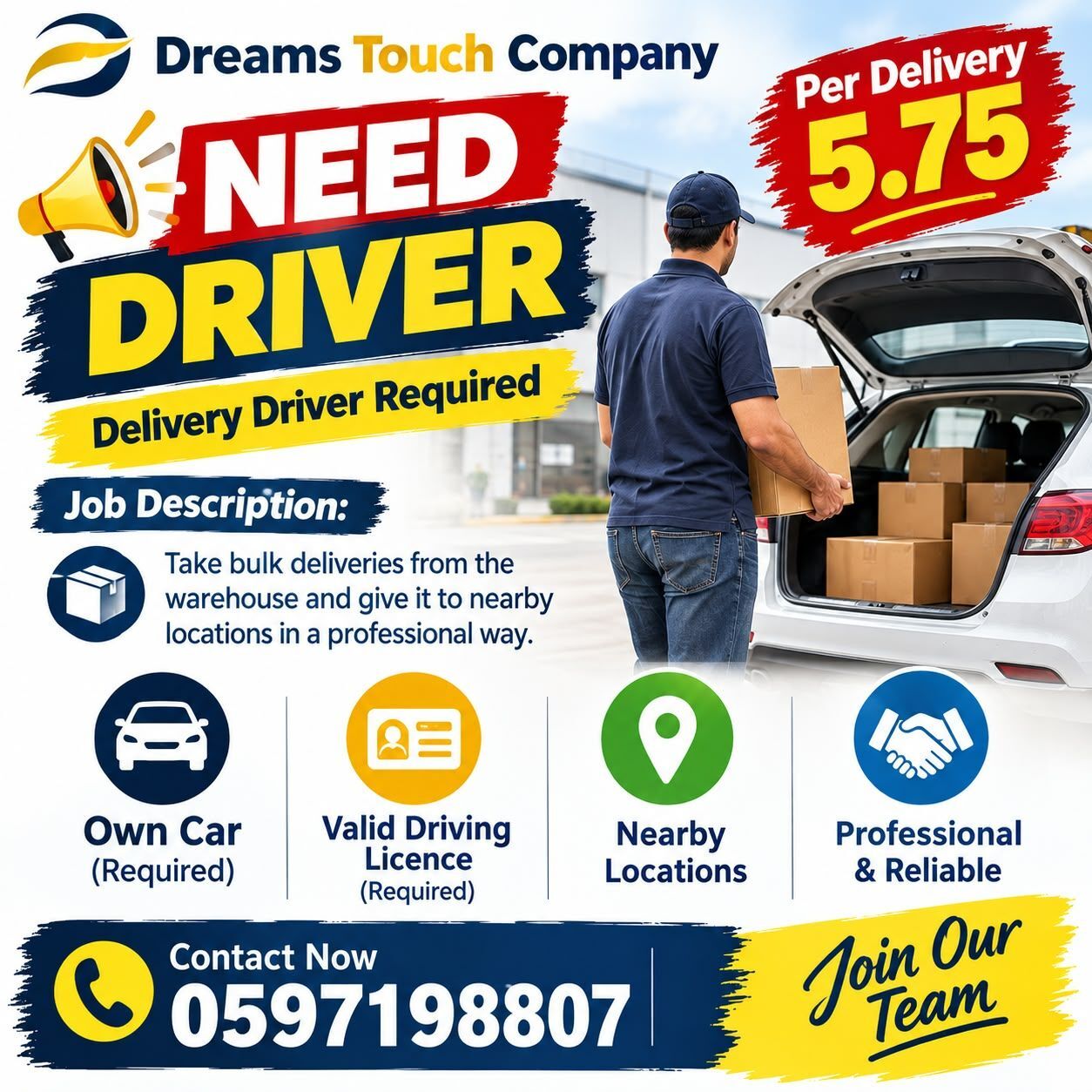 Delivery Driver Needed (Noon Logistics)