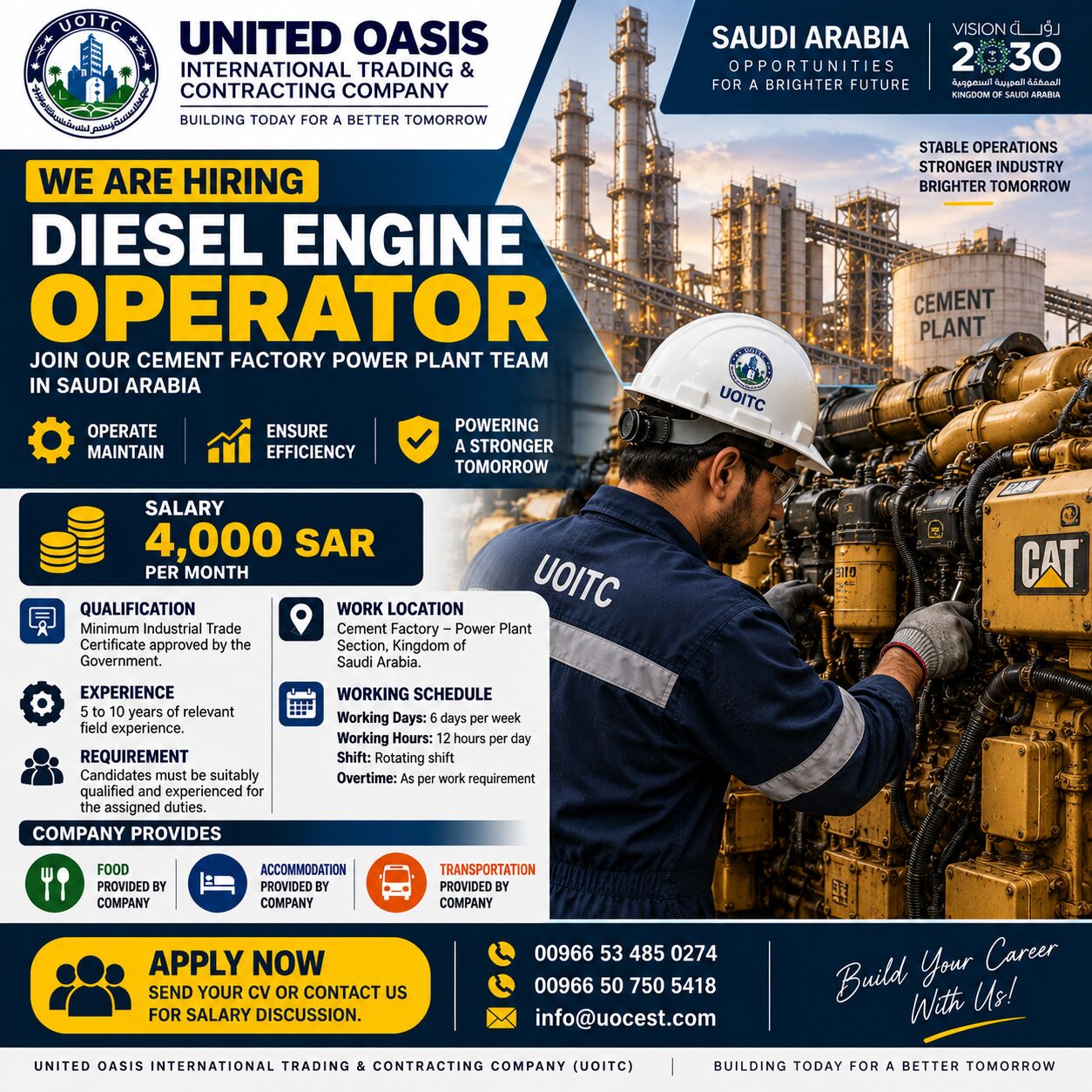 DIESEL ENGINE OPERATOR