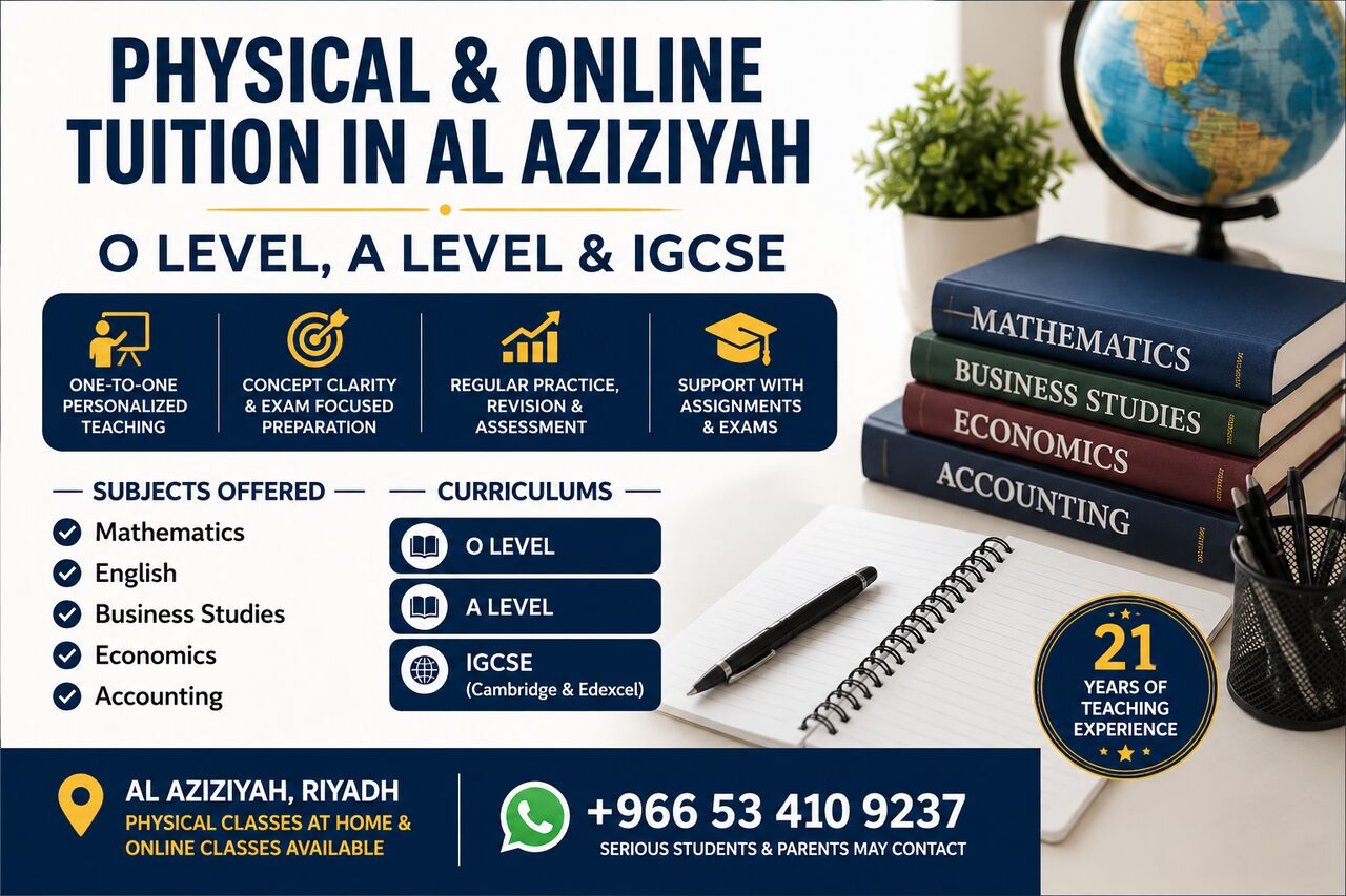 English/Business/Economics/Accounting in Dammam