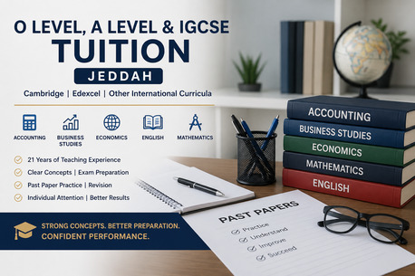 Experienced O Level, A Level & IGCSE Tutor- Jeddah