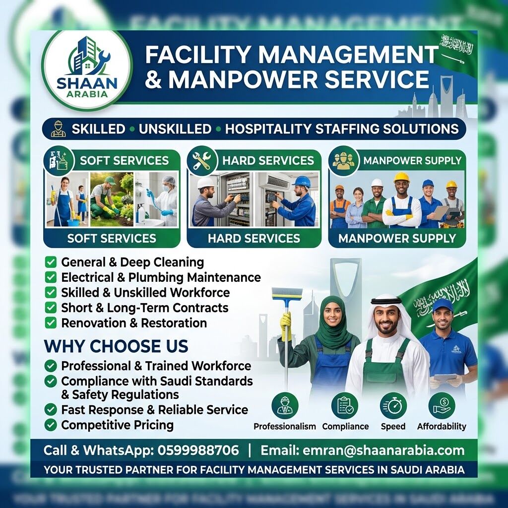 Facility Management- Manpower Service in Riyadh
