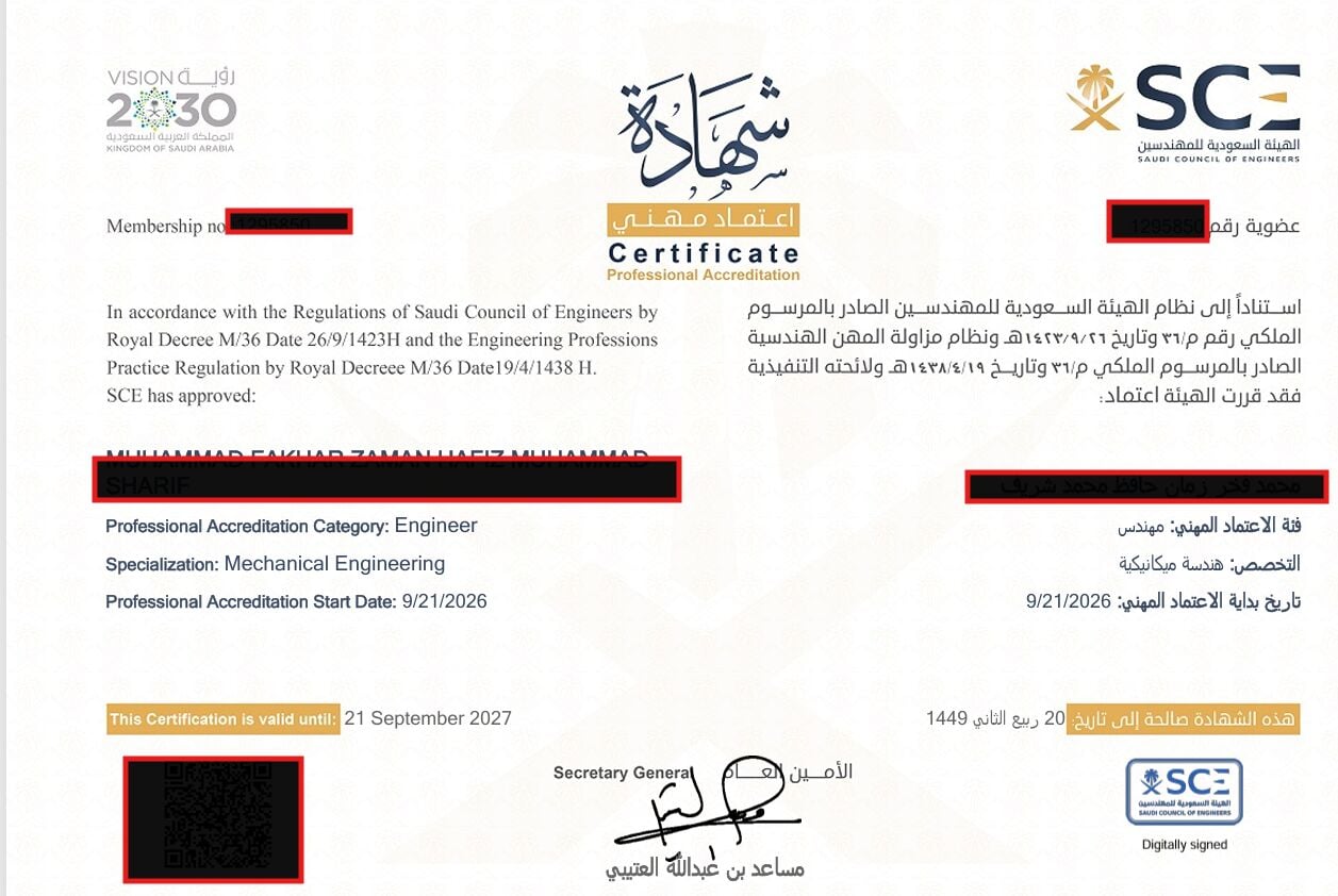 GET YOUR SAUDI ENGINEERING COUNCIL (SEC) MEMBERSHIP!