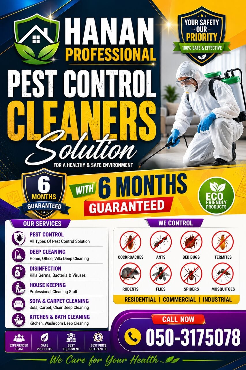 Guaranteed Pest Control & Bed Bug Elimination with 6-Month Service Warranty in Riyadh