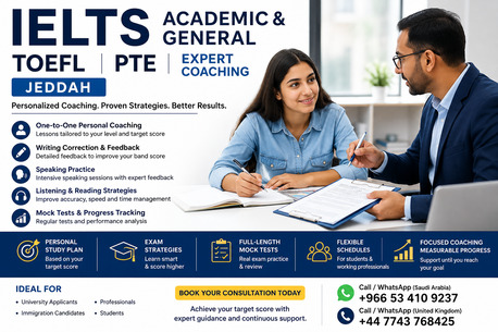 IELTS Academic & General | TOEFL | PTE | in Jeddah