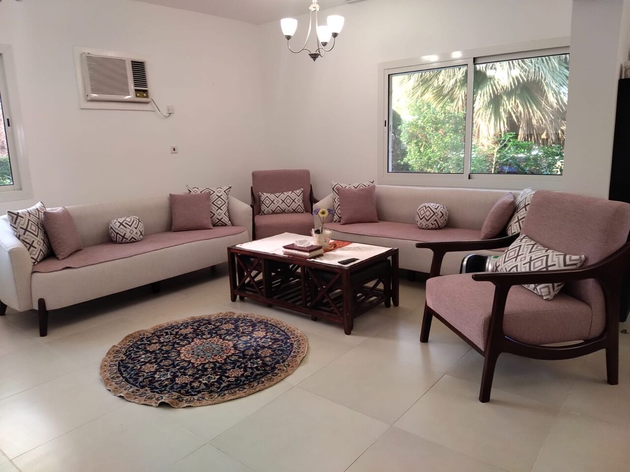 LIKE NEW Living Room Sofa Set + Coffee Table- SAR 3,200
