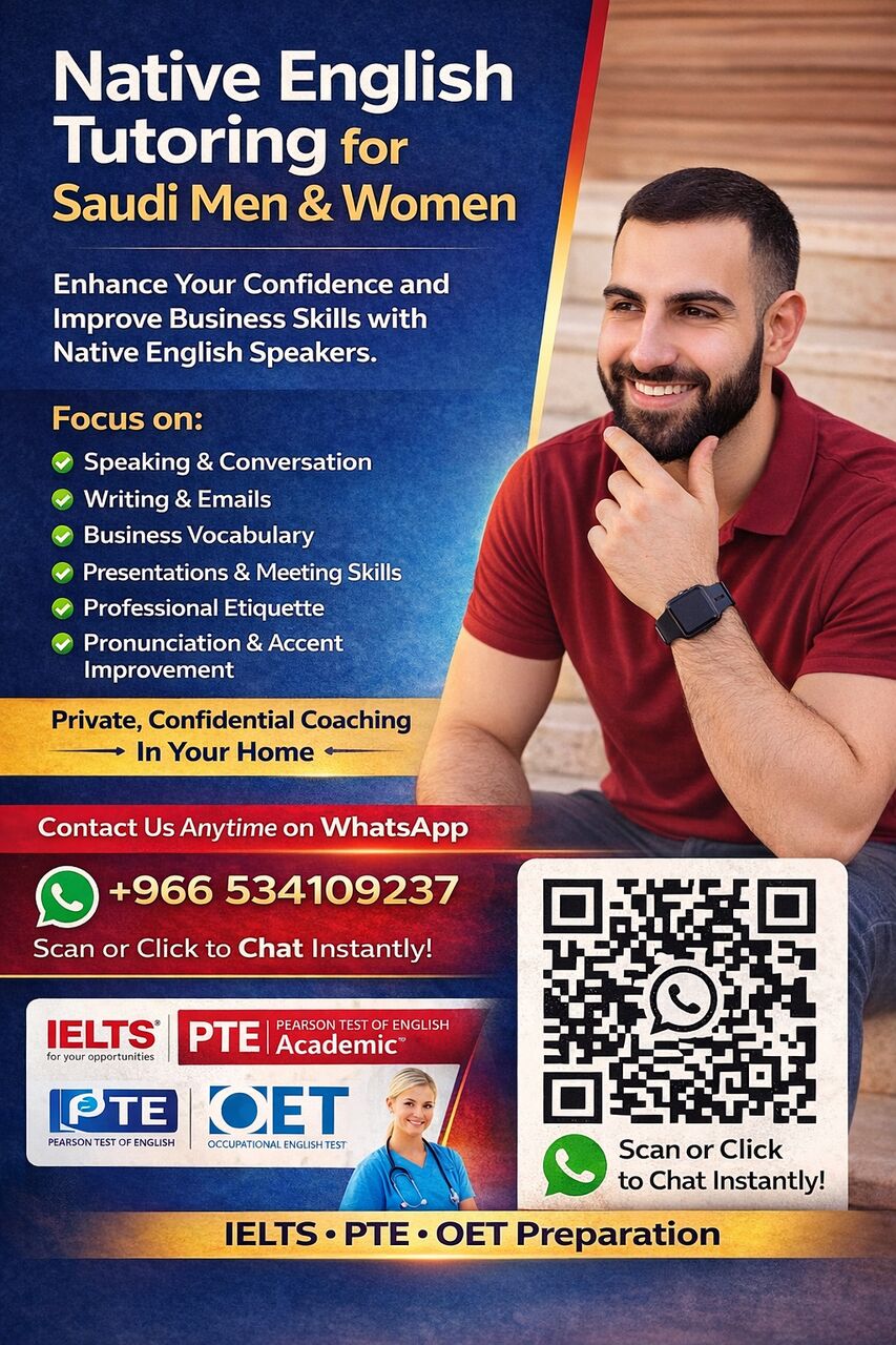 Native English Speaker | Spoken in Riyadh