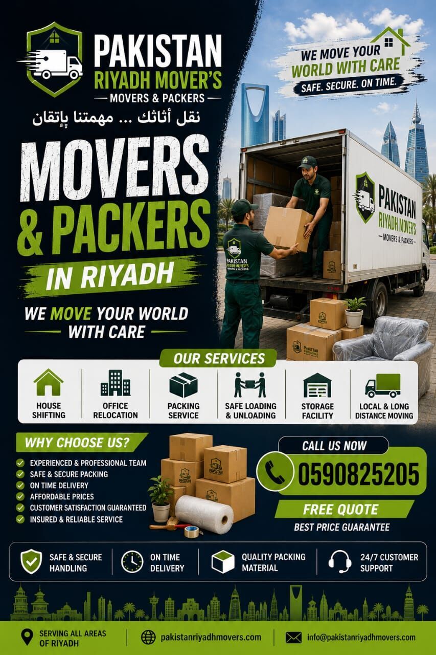 PAKISTAN RIYADH MOVERS CEALINING in Riyadh