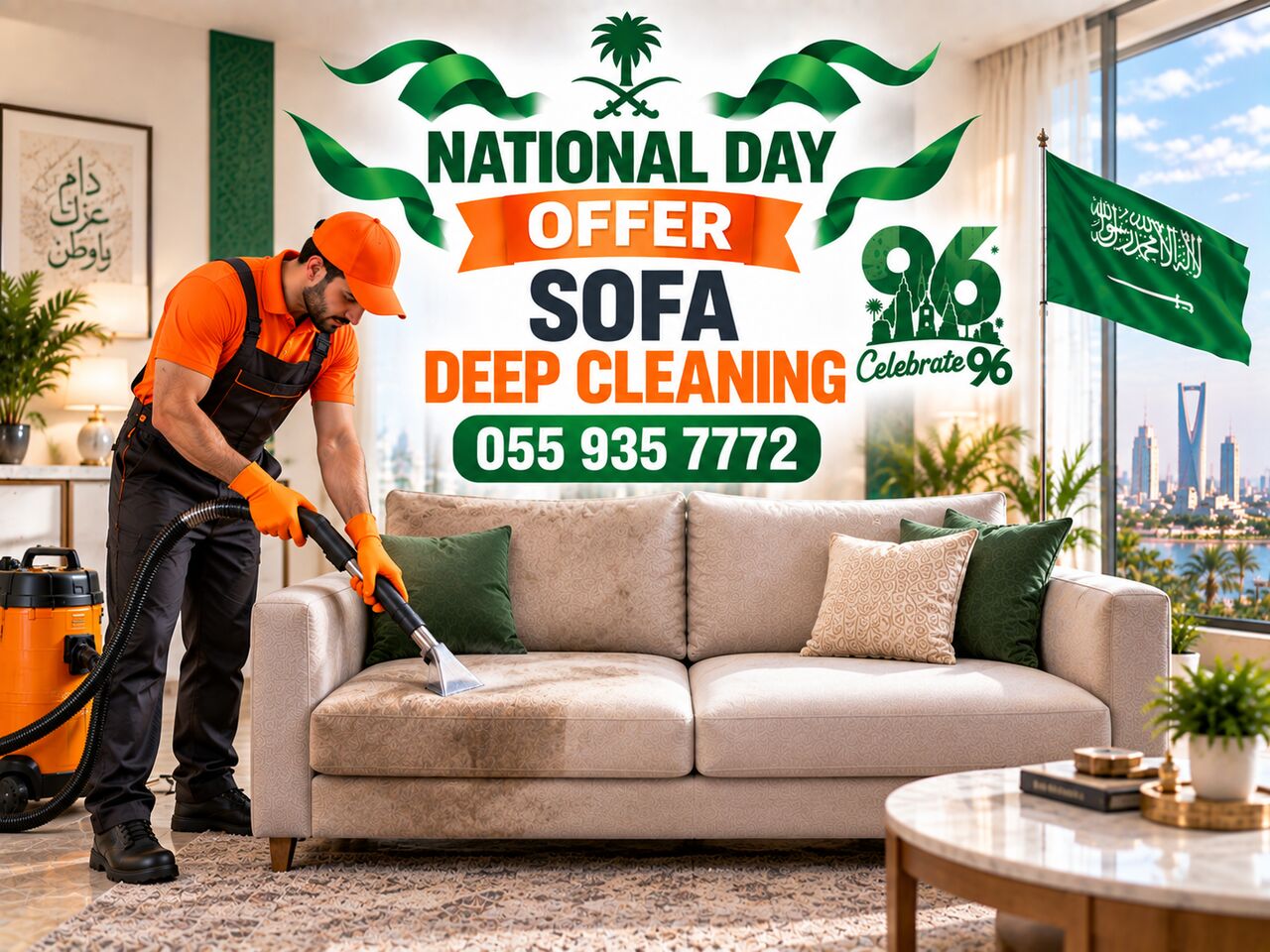 Professional Sofa Deep Cleaning & Upholstery Washing in Dammam