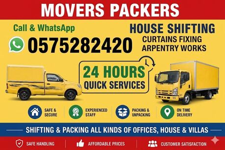 (PROFESSIONAL(PAKISTANi) MOVERS PACKERS in Khobar