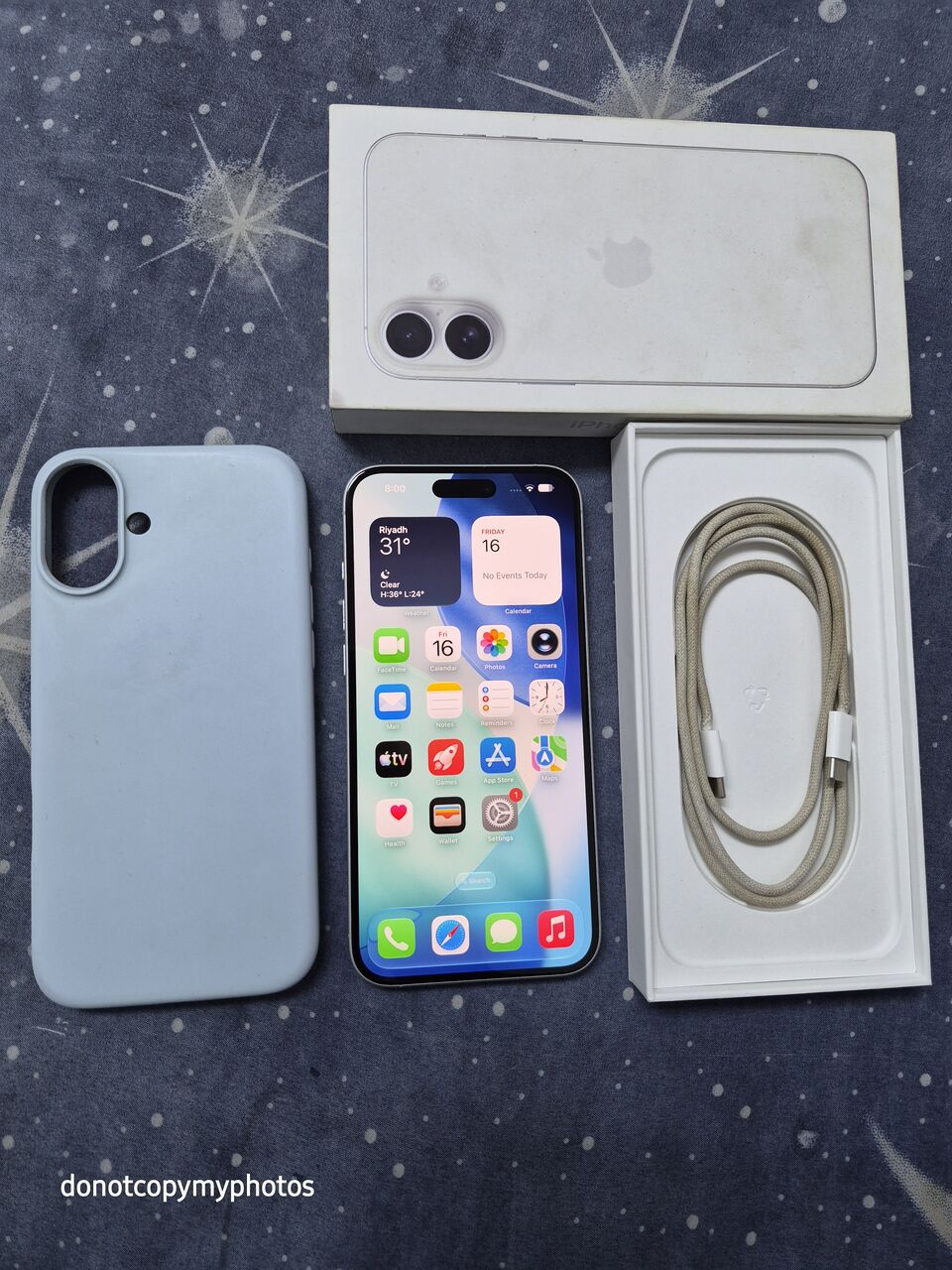 SAR 2450, IPhone 16 Plus White 128gb