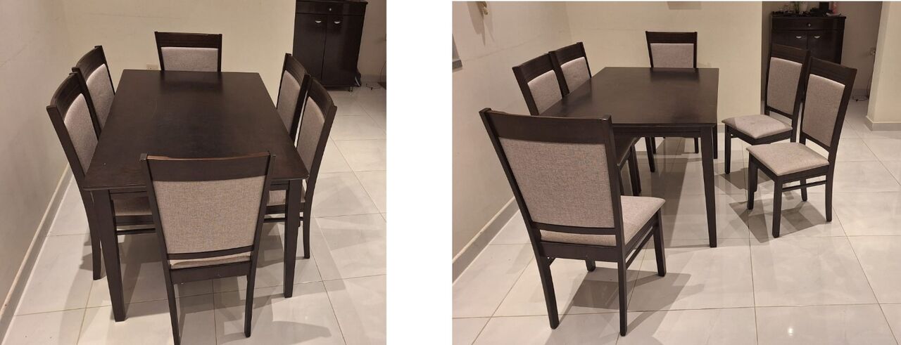 SAR 300, HomeBox 6-seater Dining Table With Chairs