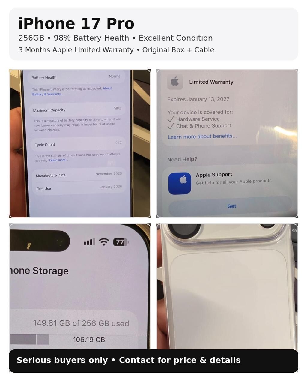 SAR 4000, Iphone 17 Pro