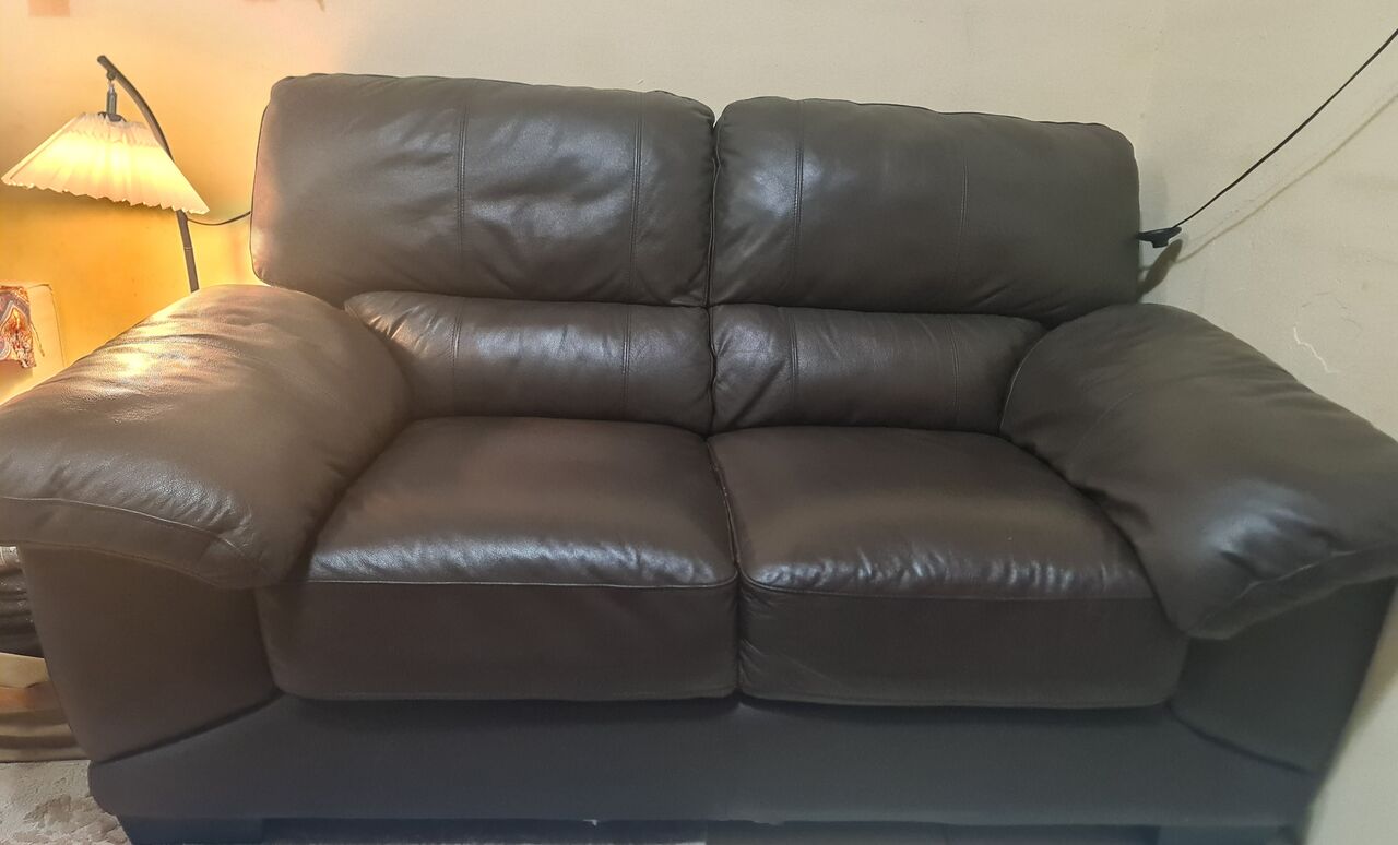 SAR 700, Original Leather Sofa Two Seater