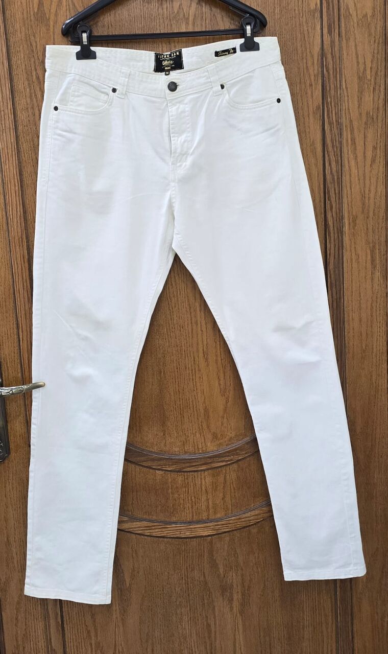 SAR 75, Denim White Jeans. Used Once
