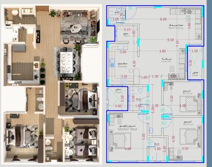 SAR 950000, 3 BR, 165 Sq. Meter, in Riyadh