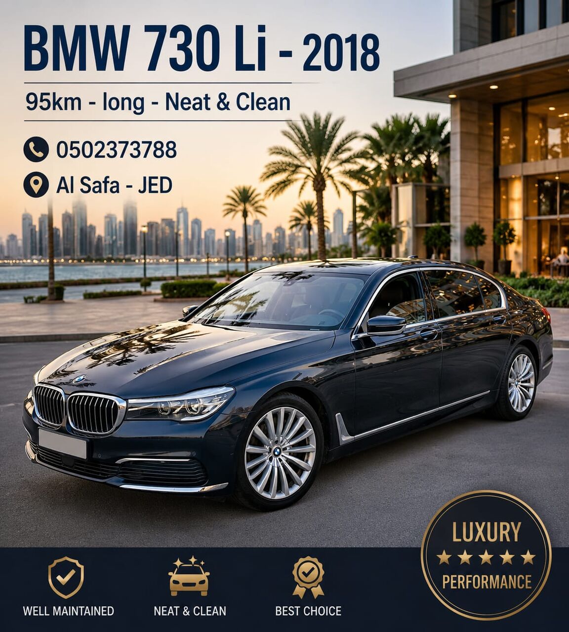 SAR 99500, Bmw 730, 2018, Automatic, in Jeddah