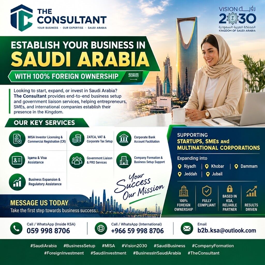 The Business Consultant Business Start in Khobar