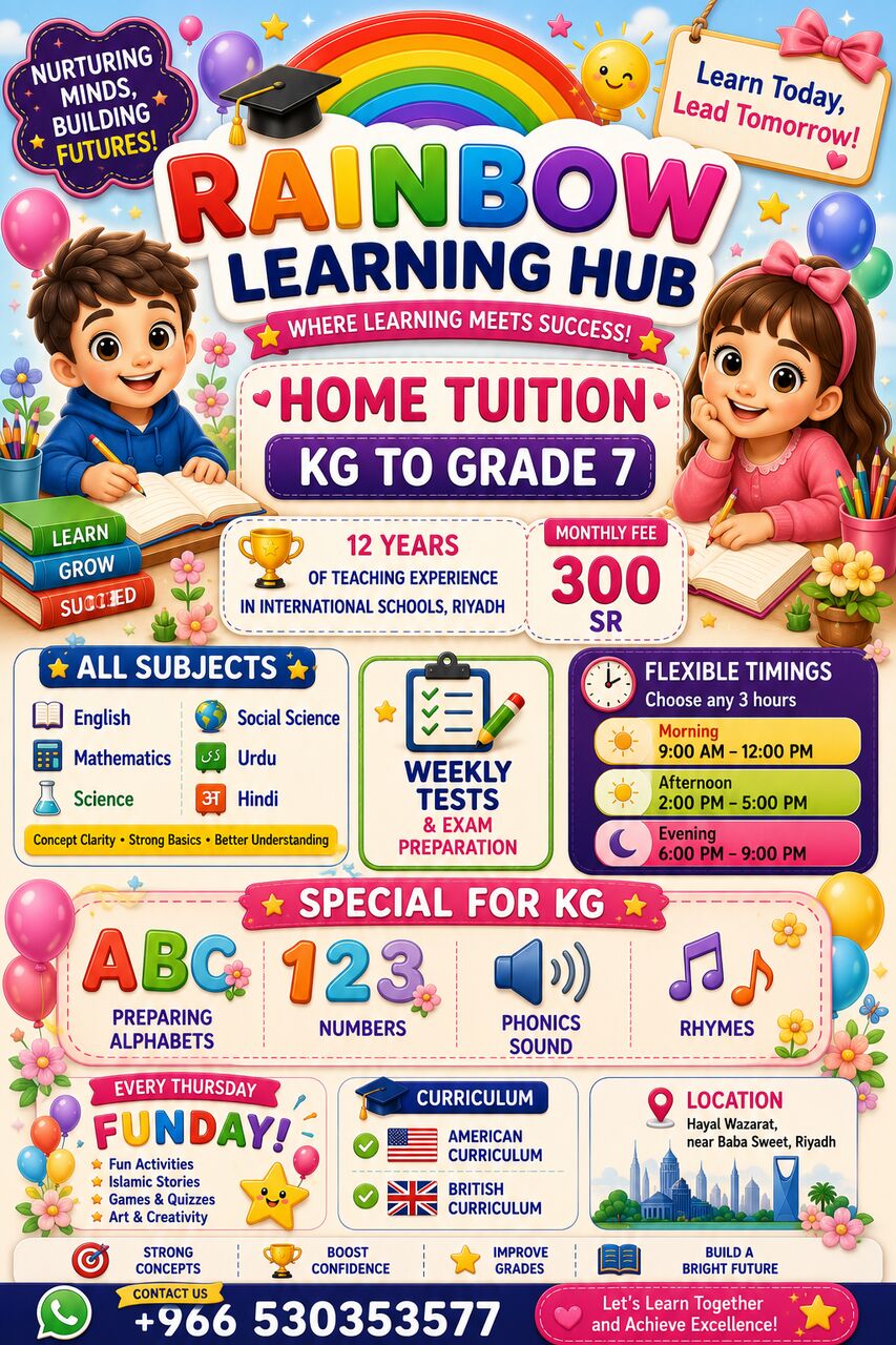 Tuition For Kg Students