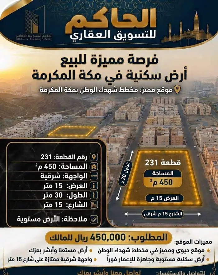 أرض مكة المكرمة مخطط شهداء الوطن